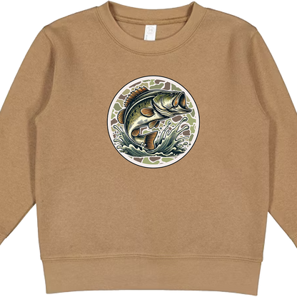 Jumping Bass Kids Crew Neck Sweatshirt