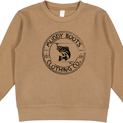 Rod Bending Kids Crew Neck Sweatshirt