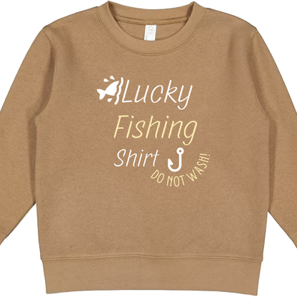 Lucky Fishing Shirt Toddler Crew Neck Sweatshirt