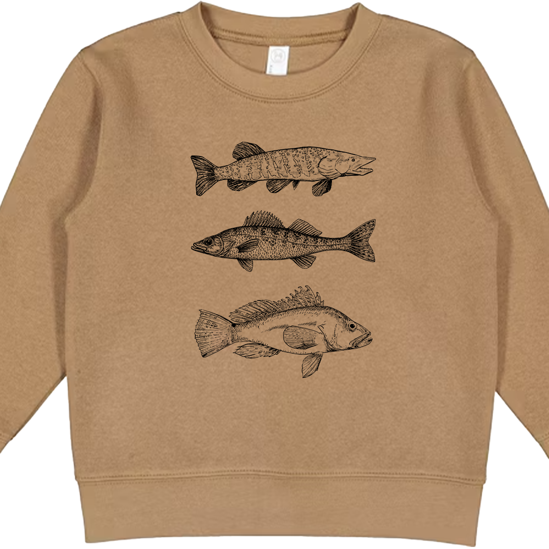 Midwest Fish Toddler Crew Neck Sweatshirt