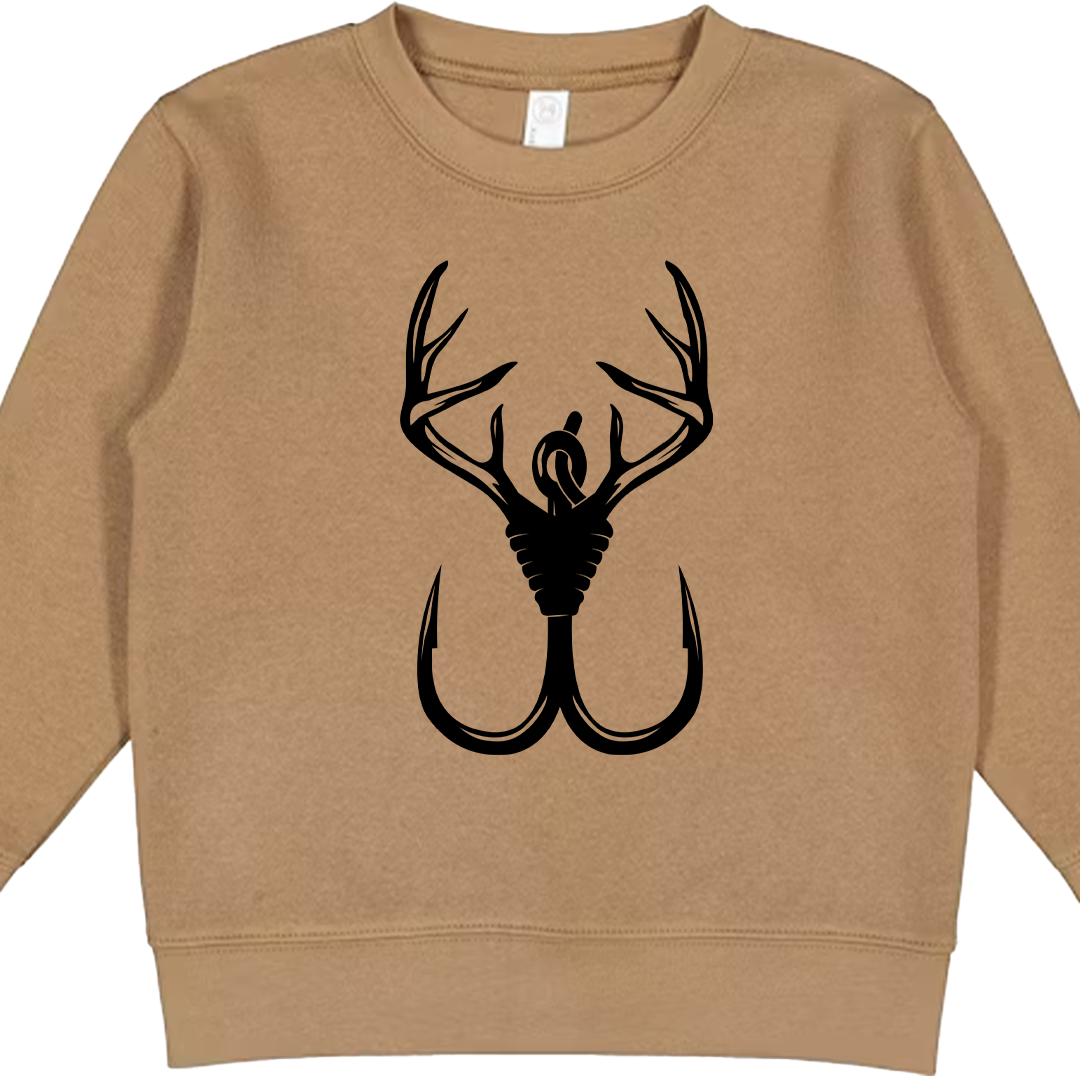 Antler Hook Toddler Crew Neck Sweatshirt
