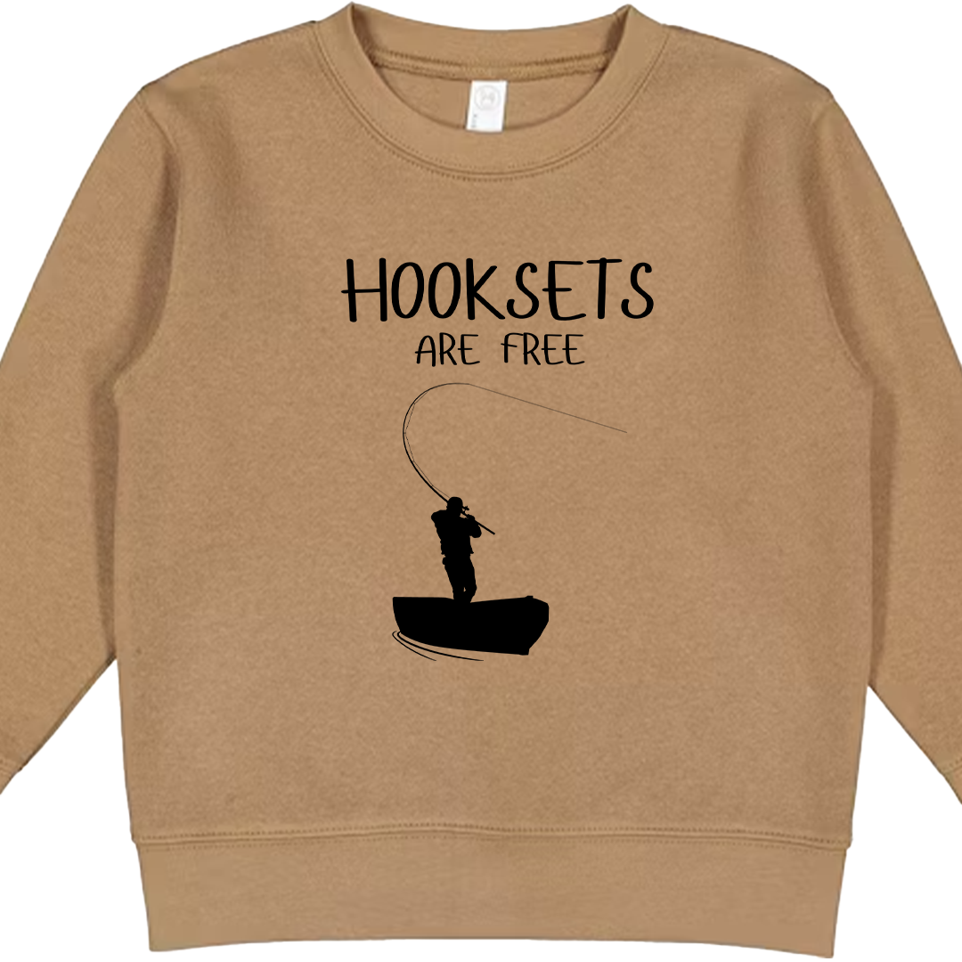 Hooksets Are Free Kids Crew Neck Sweatshirt