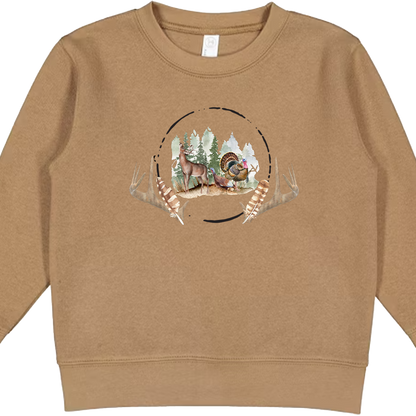 Bucks And Beards Toddler Crew Neck Sweatshirt