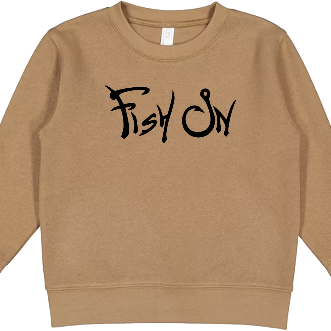 Fish On Kids Crew Neck Sweatshirt