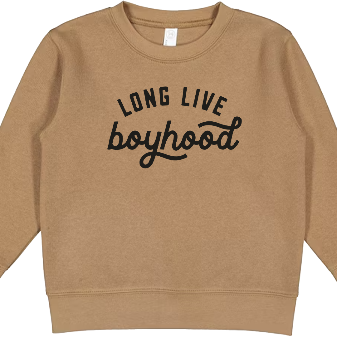Long Live Boyhood Toddler Crew Neck Sweatshirt