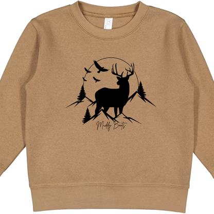 Mountain Deer Kids Crew Neck Sweatshirt