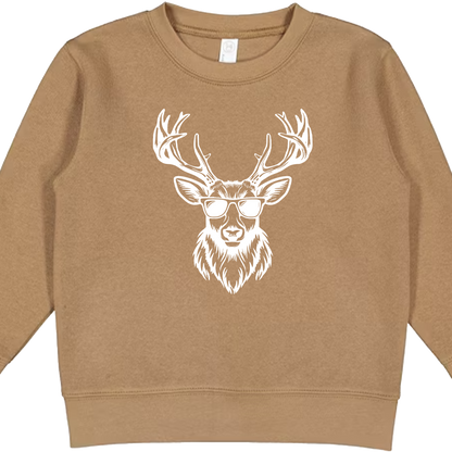 Cool Deer Kids Crew Neck Sweatshirt