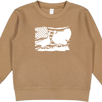 Turkey Flag Kids Crew Neck Sweatshirt