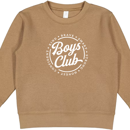 Boys Club Toddler Crew Neck Sweatshirt