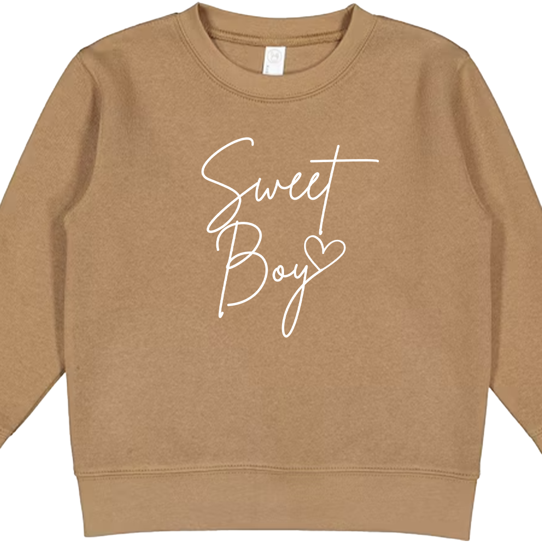 Sweet Boy Kids Crew Neck Sweatshirt
