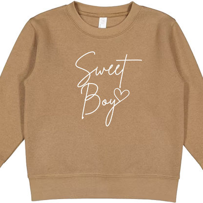 Sweet Boy Kids Crew Neck Sweatshirt