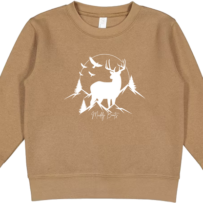 Mountain Deer Kids Crew Neck Sweatshirt