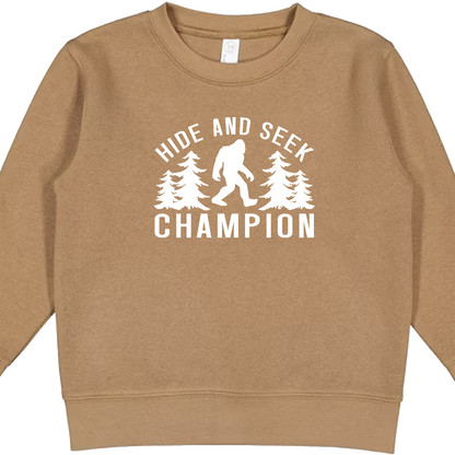 Hide and Seek Sasquatch Toddler Crew Neck Sweatshirt