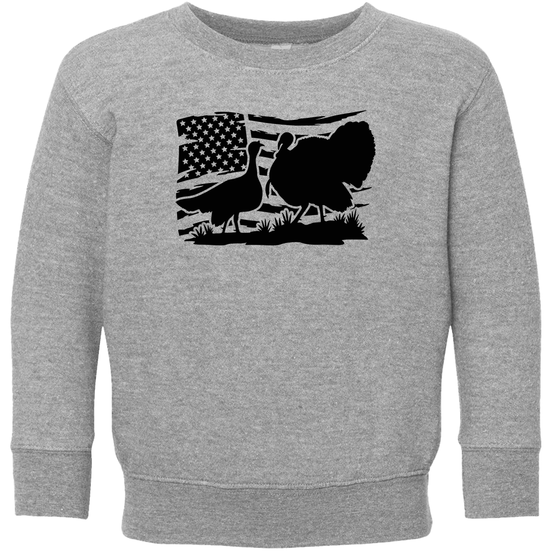 Turkey Flag Toddler Crew Neck Sweatshirt