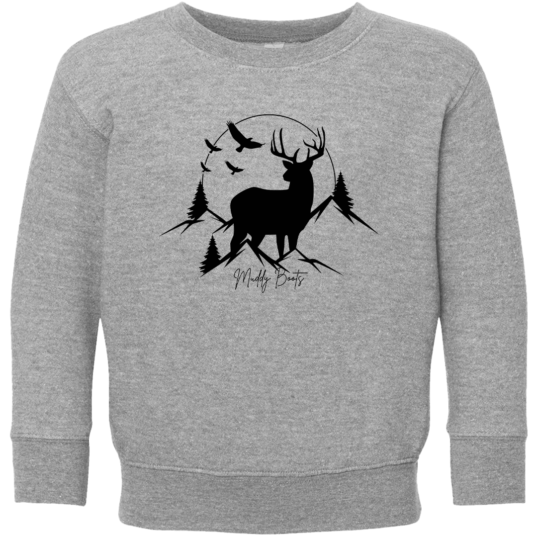 Mountain Deer Kids Crew Neck Sweatshirt