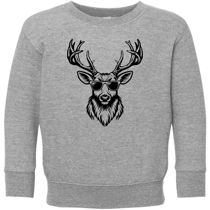 Cool Deer Toddler Crew Neck Sweatshirt