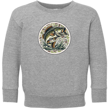 Jumping Bass Toddler Crew Neck Sweatshirt