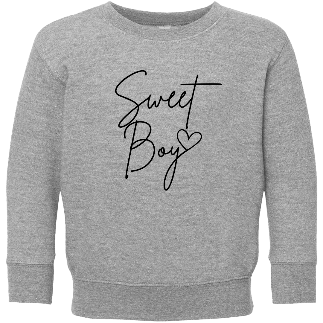 Sweet Boy Toddler Crew Neck Sweatshirt