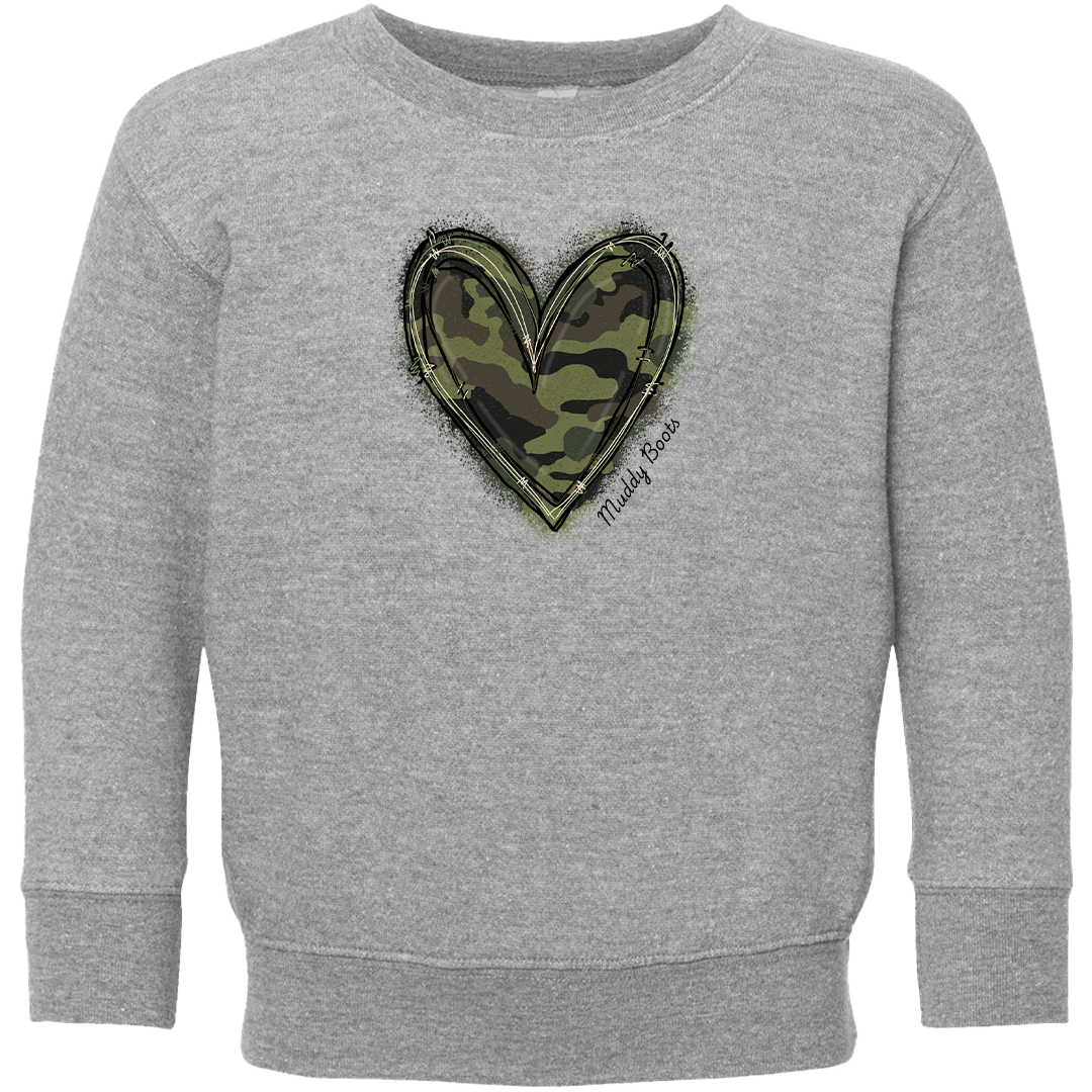 Hidden Heart Toddler Crew Neck Sweatshirt