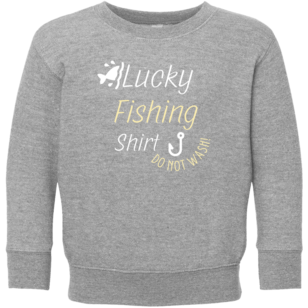 Lucky Fishing Shirt Toddler Crew Neck Sweatshirt