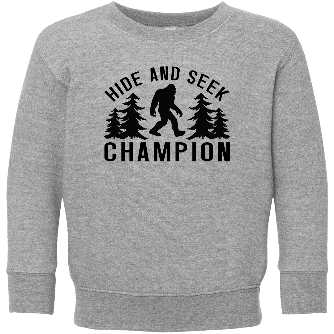 Hide and Seek Sasquatch Toddler Crew Neck Sweatshirt