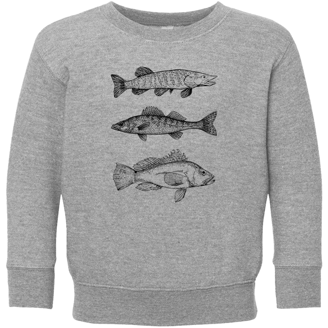 Midwest Fish Toddler Crew Neck Sweatshirt