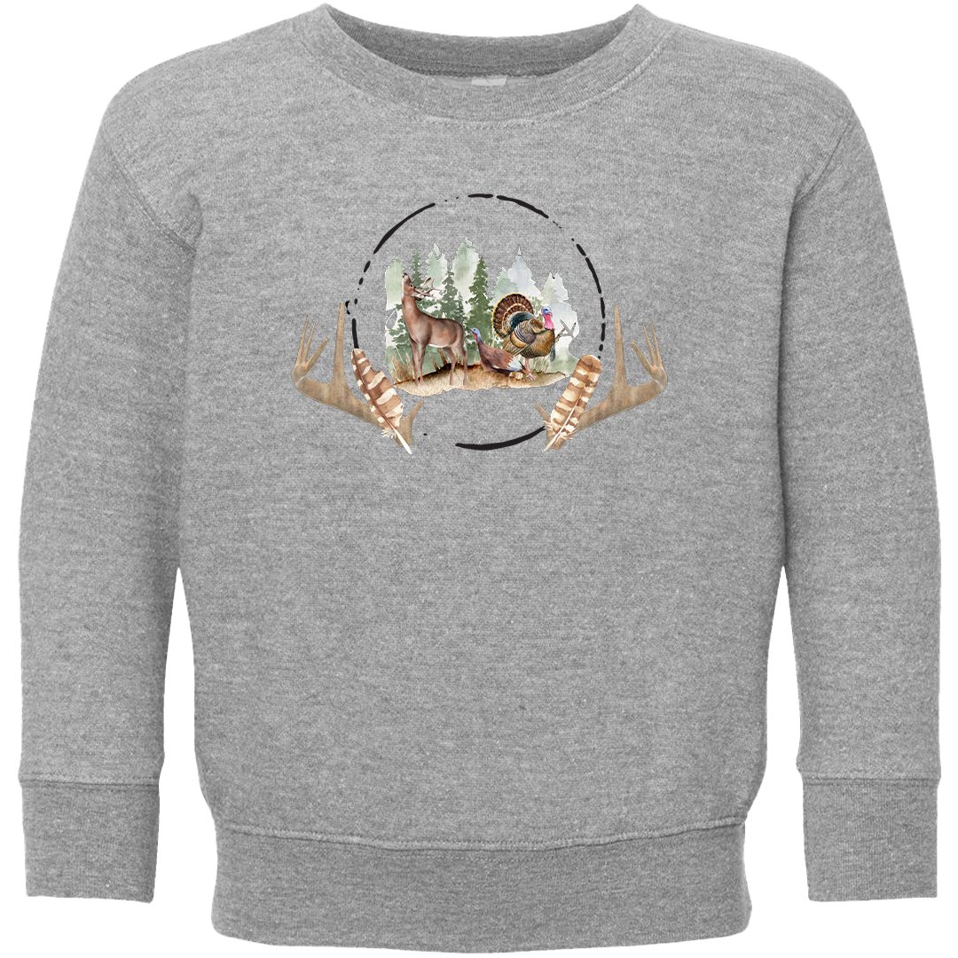 Bucks And Beards Toddler Crew Neck Sweatshirt