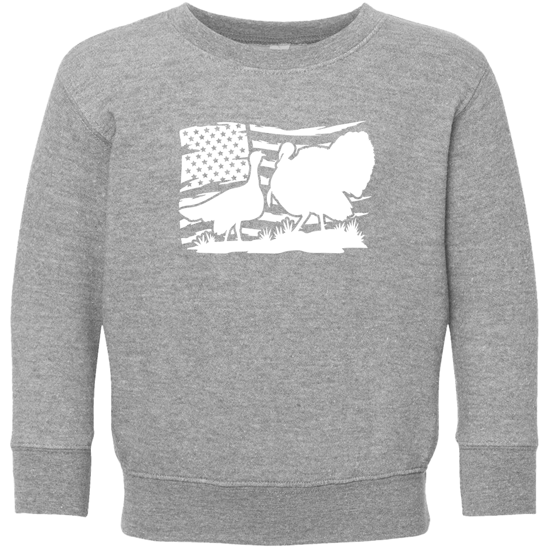Turkey Flag Toddler Crew Neck Sweatshirt
