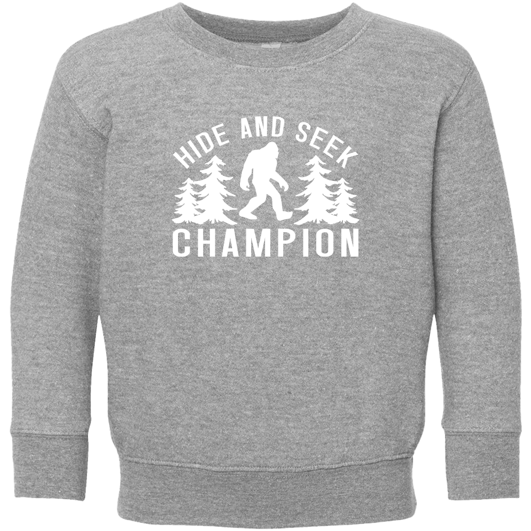 Hide and Seek Sasquatch Toddler Crew Neck Sweatshirt