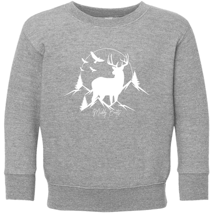 Mountain Deer Toddler Crew Neck Sweatshirt