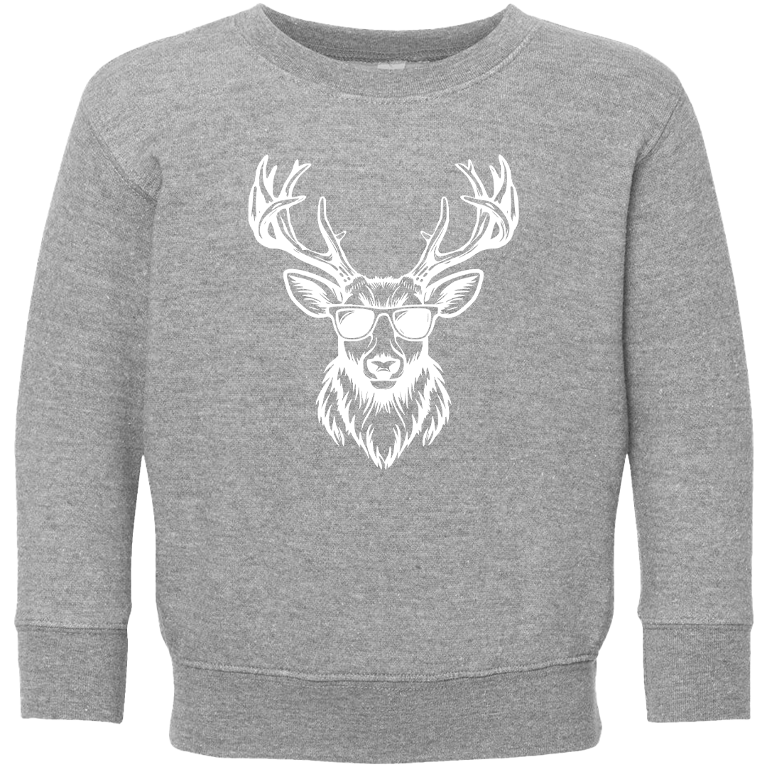 Cool Deer Toddler Crew Neck Sweatshirt