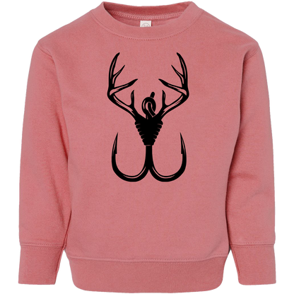 Antler Hook Toddler Crew Neck Sweatshirt