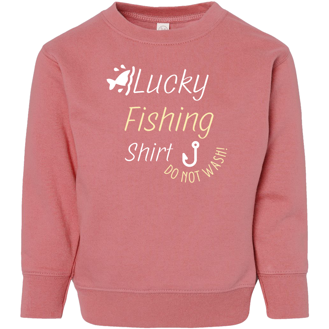 Lucky Fishing Shirt Toddler Crew Neck Sweatshirt
