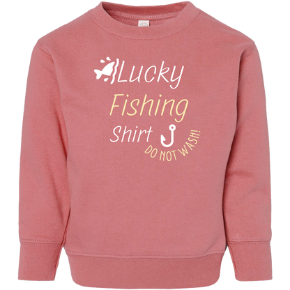 Lucky Fishing Shirt Toddler Crew Neck Sweatshirt