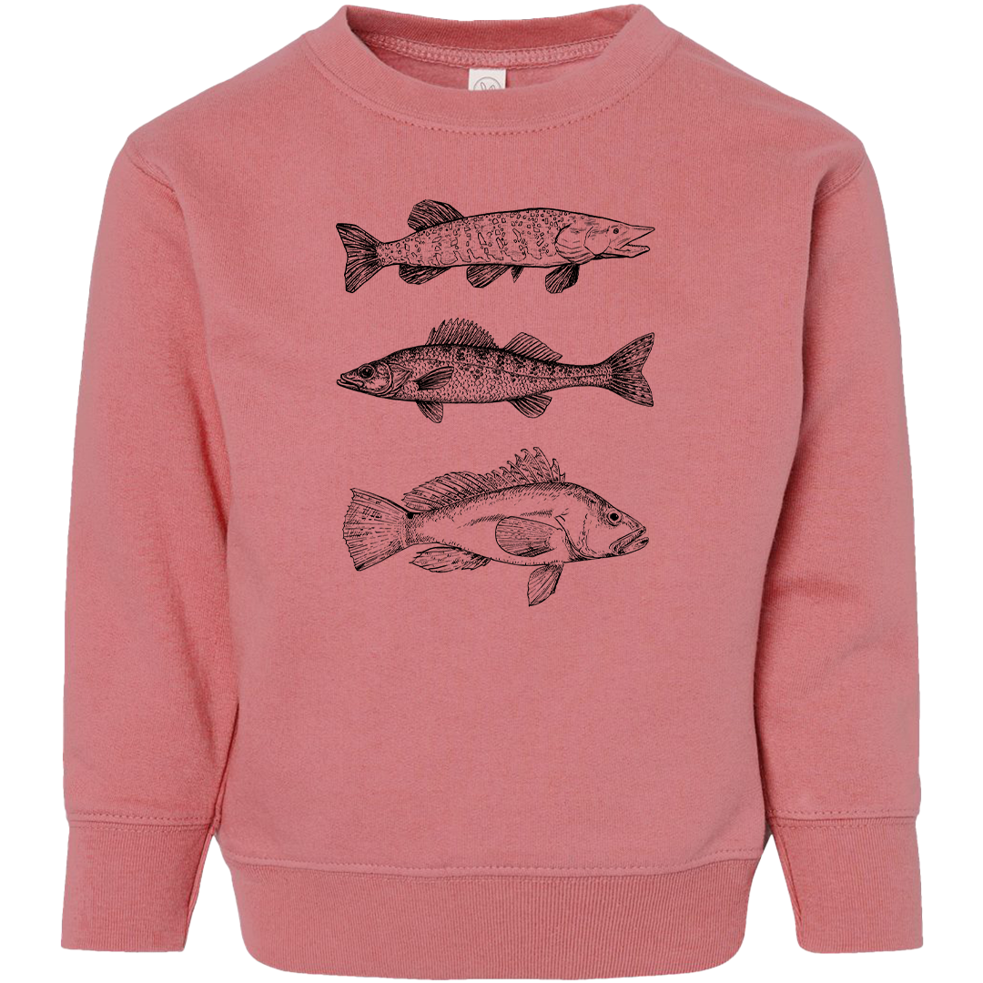 Midwest Fish Toddler Crew Neck Sweatshirt