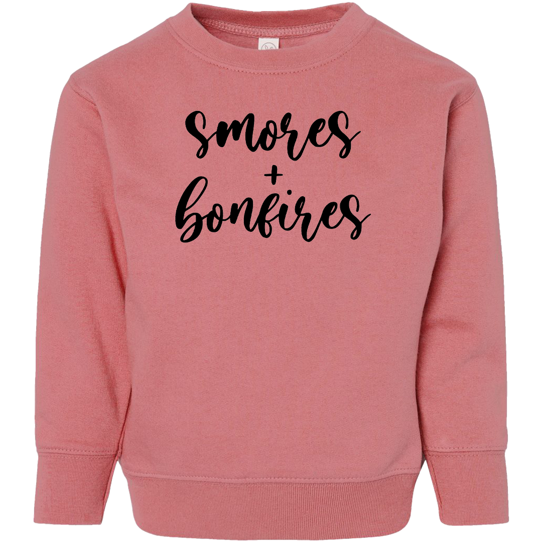 S'mores And Bonfires Kids Crew Neck Sweatshirt