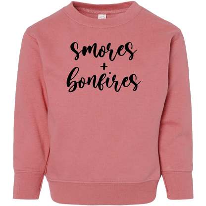 S'mores And Bonfires Kids Crew Neck Sweatshirt