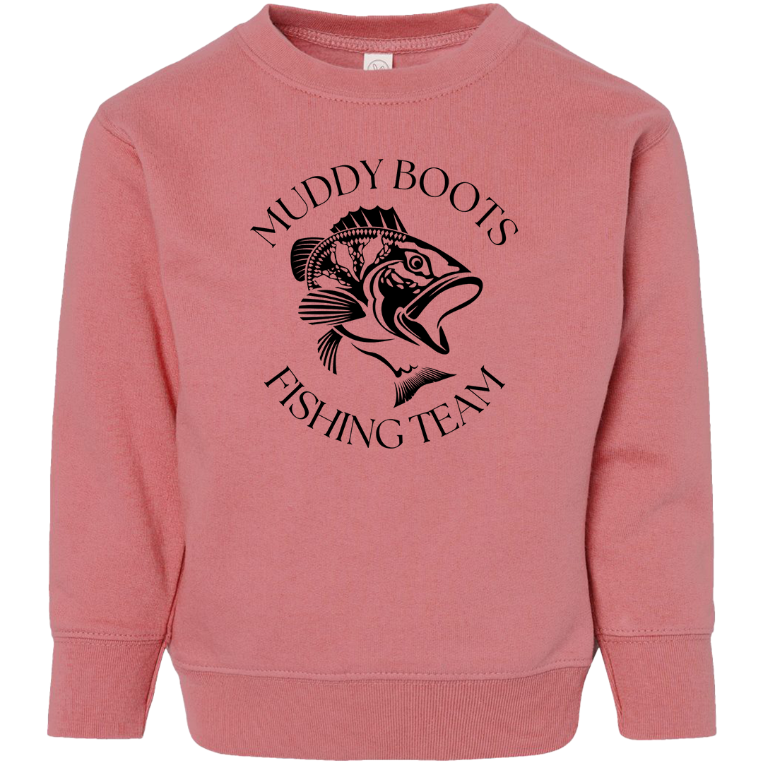 Fishing Team Kids Crew Neck Sweatshirt