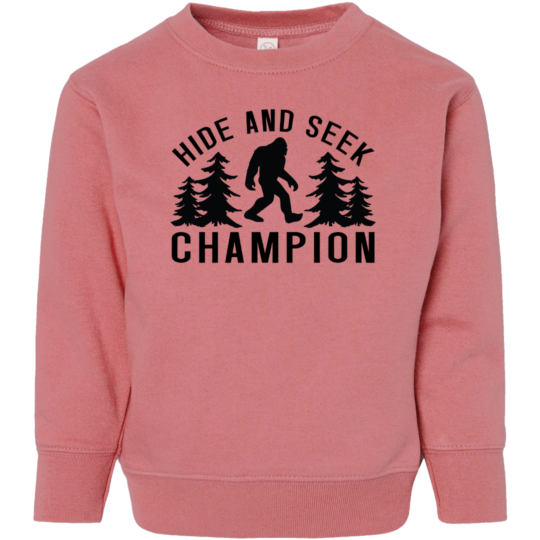 Hide and Seek Sasquatch Toddler Crew Neck Sweatshirt