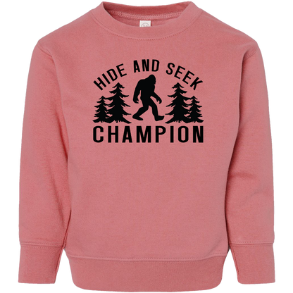 Hide and Seek Sasquatch Toddler Crew Neck Sweatshirt