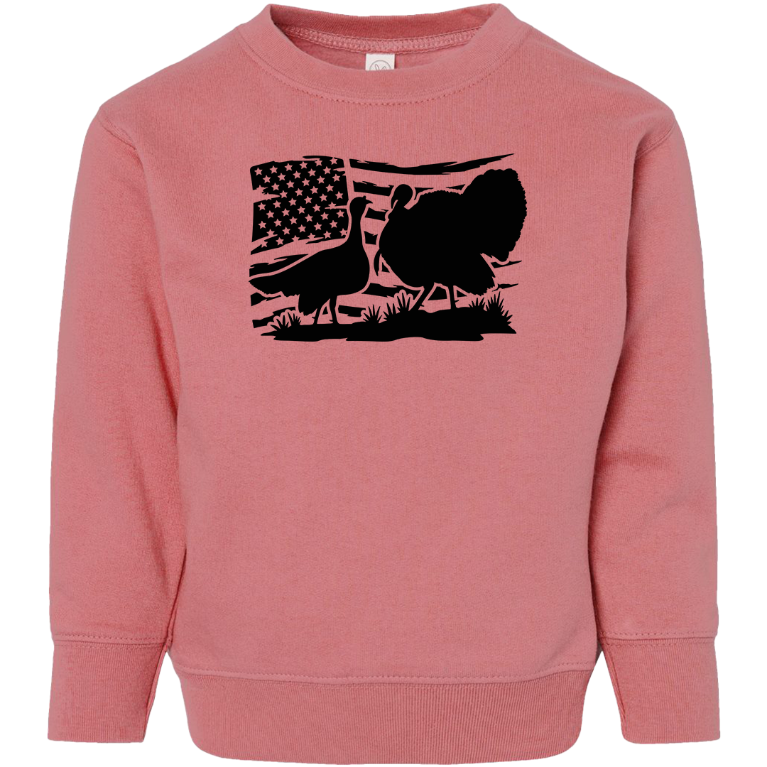 Turkey Flag Kids Crew Neck Sweatshirt