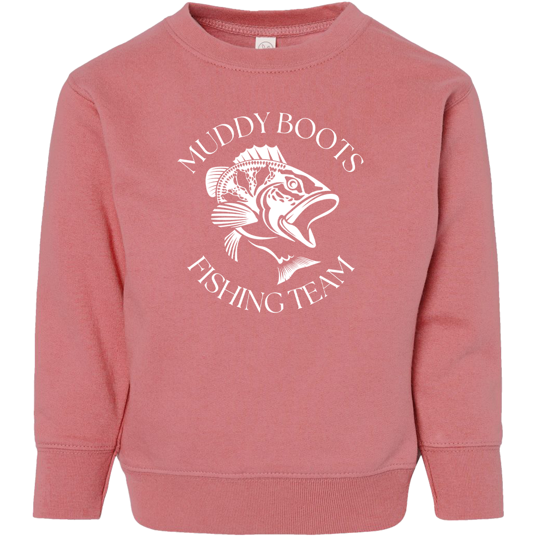 Fishing Team Kids Crew Neck Sweatshirt