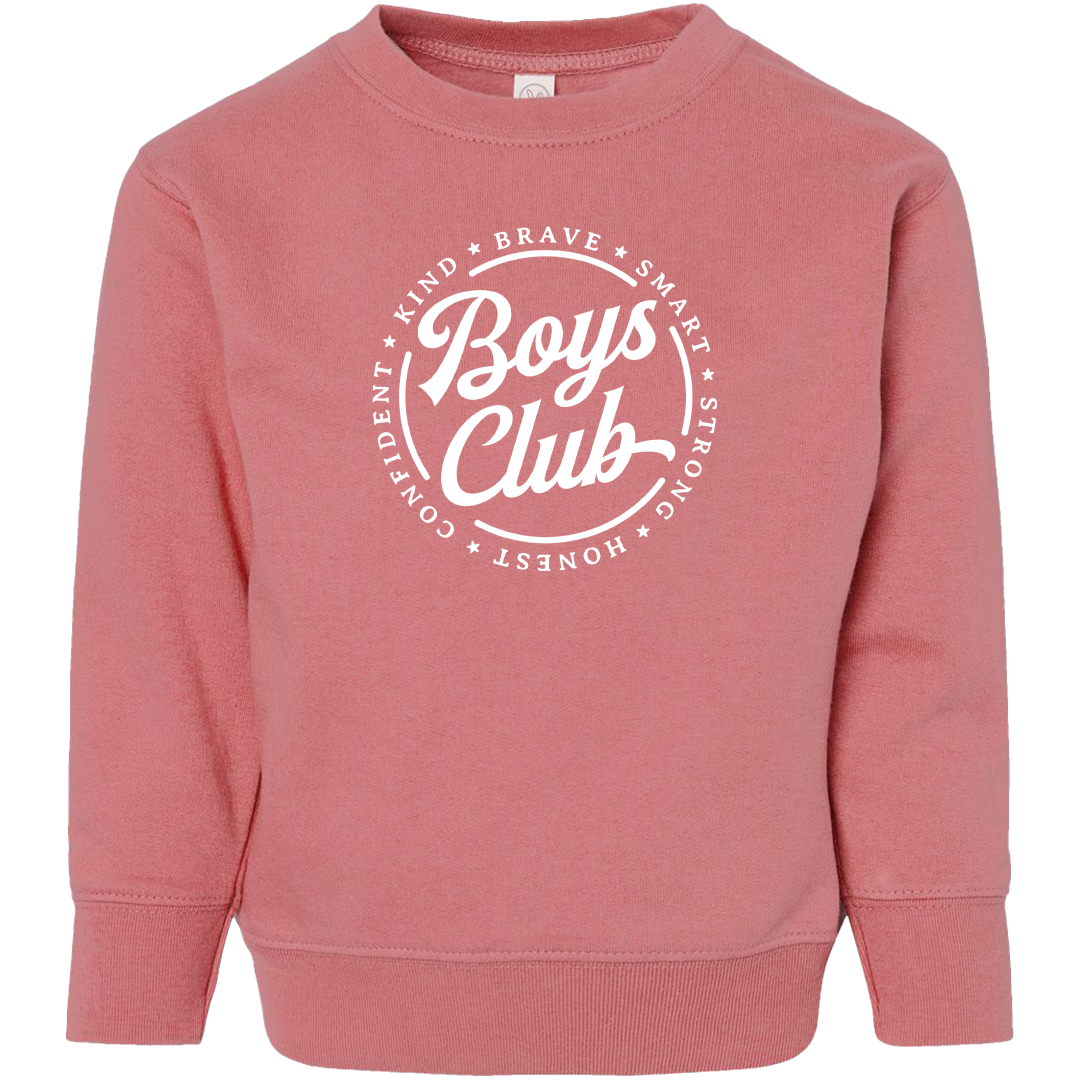 Boys Club Toddler Crew Neck Sweatshirt