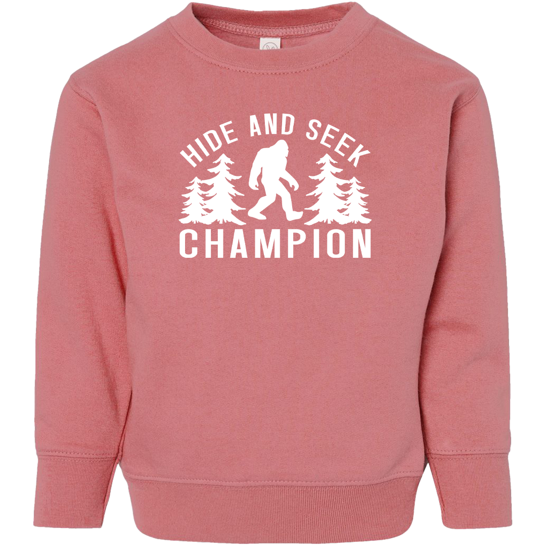 Hide and Seek Sasquatch Kids Crew Neck Sweatshirt