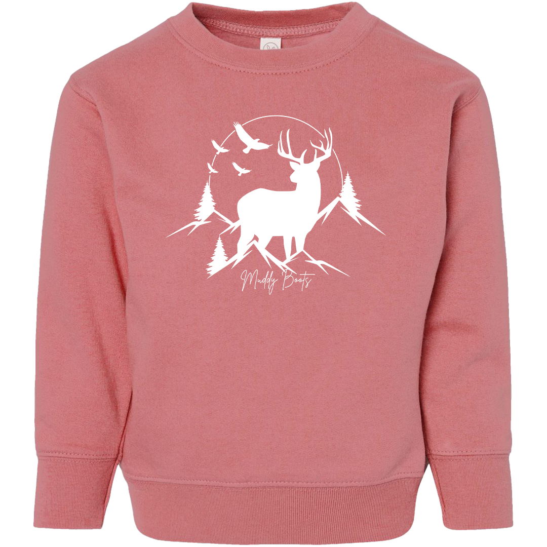 Mountain Deer Kids Crew Neck Sweatshirt