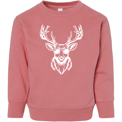 Cool Deer Toddler Crew Neck Sweatshirt