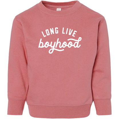 Long Live Boyhood Toddler Crew Neck Sweatshirt