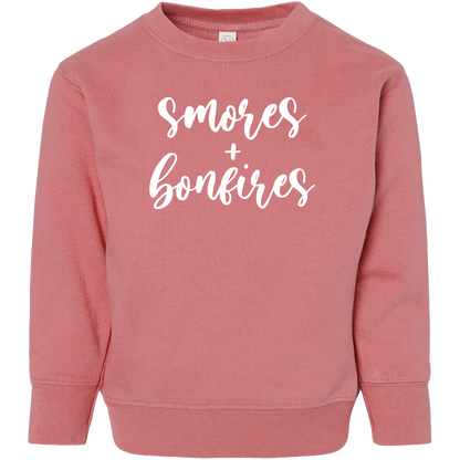 S'mores And Bonfires Kids Crew Neck Sweatshirt