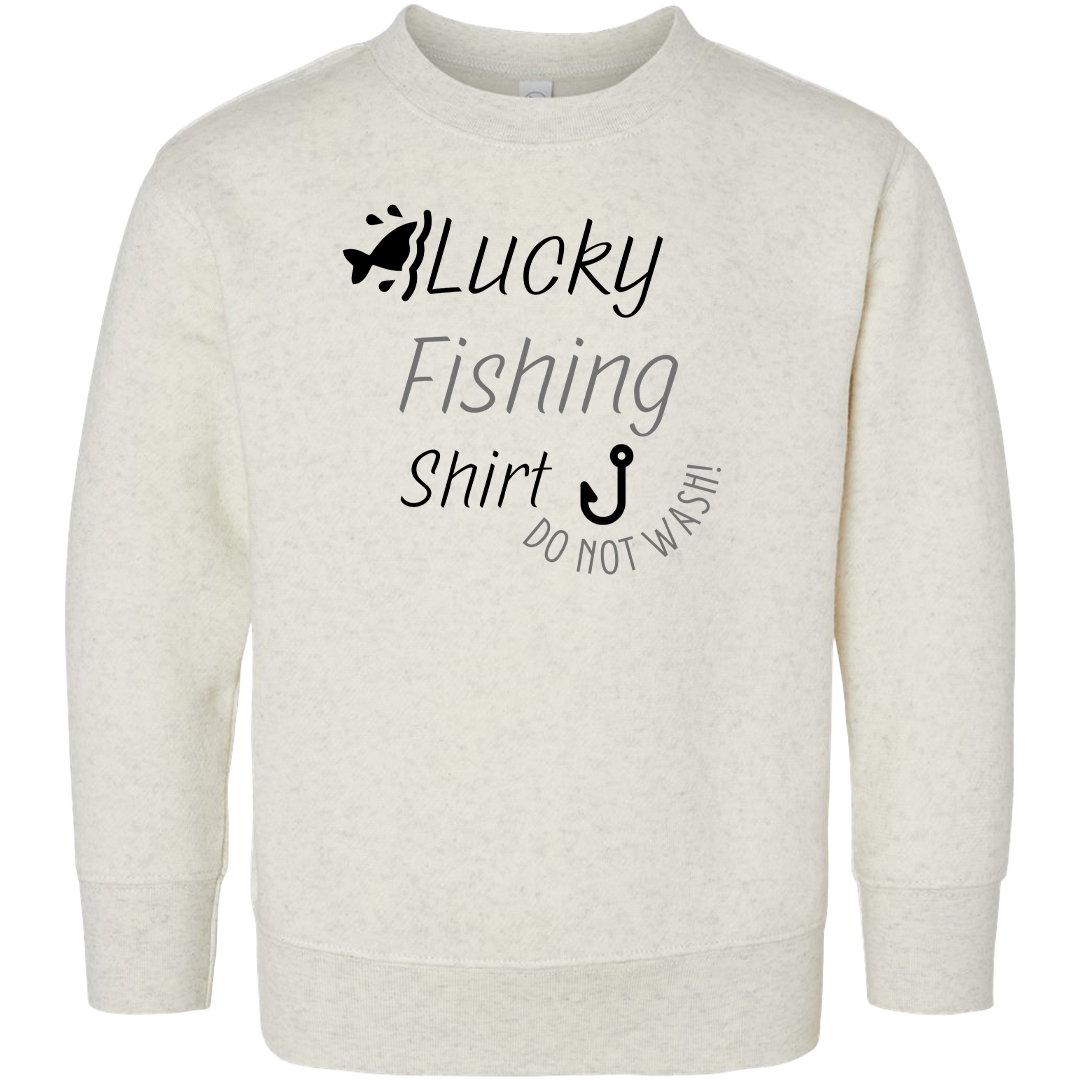 Lucky Fishing Shirt Toddler Crew Neck Sweatshirt