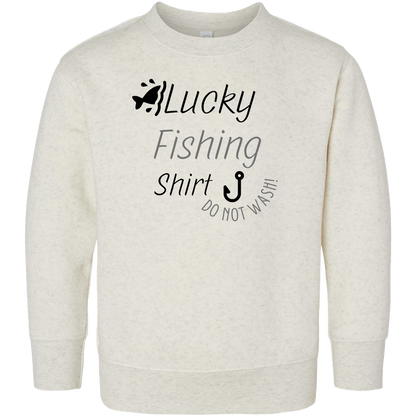 Lucky Fishing Shirt Toddler Crew Neck Sweatshirt